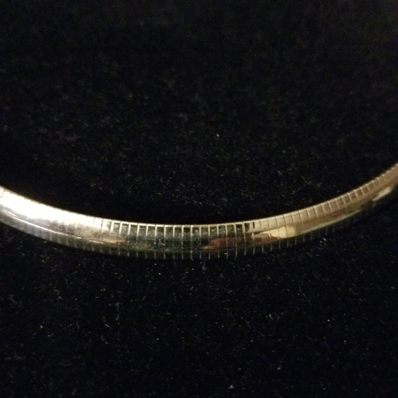 Stainless Steel Flat Omega Necklace - Picture 7 of 13